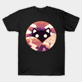 Purrfect Morning Cute Cat Design ‚Violet‘ | Kawaii Handmade Cat Illustration | By Atelier Serakara T-Shirt